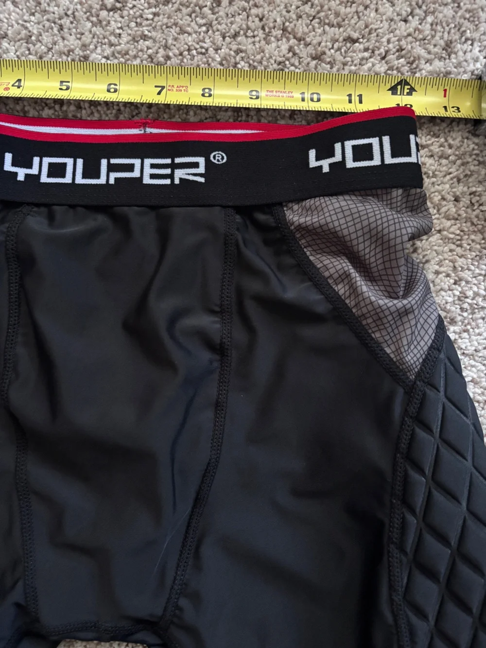 Youper Youth Elite Compression Padded Sliding Shorts w/Cup Pocket  Youth XL